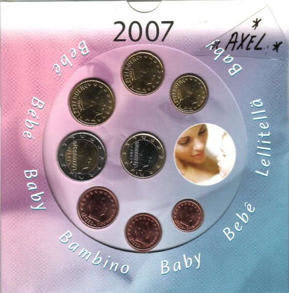 (afbeelding voor) Baby set Luxemburg 2007 BU uitgave De Ruiter